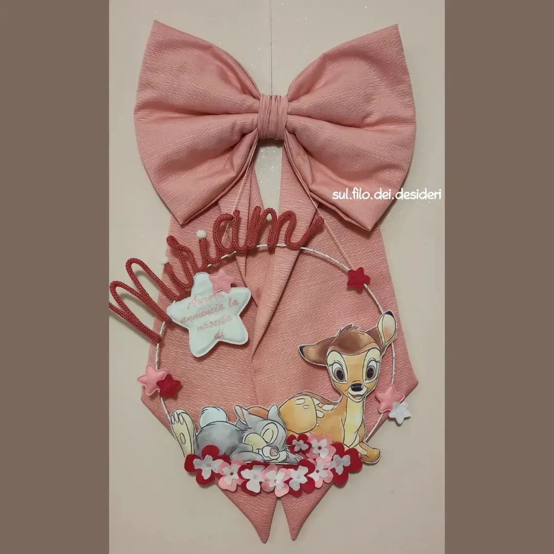 Fiocco Nascita Bambi con lucine