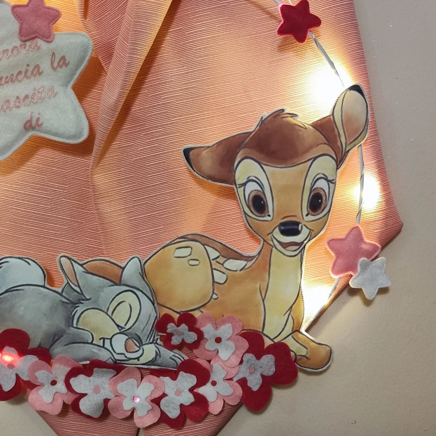 Fiocco Nascita Bambi con lucine