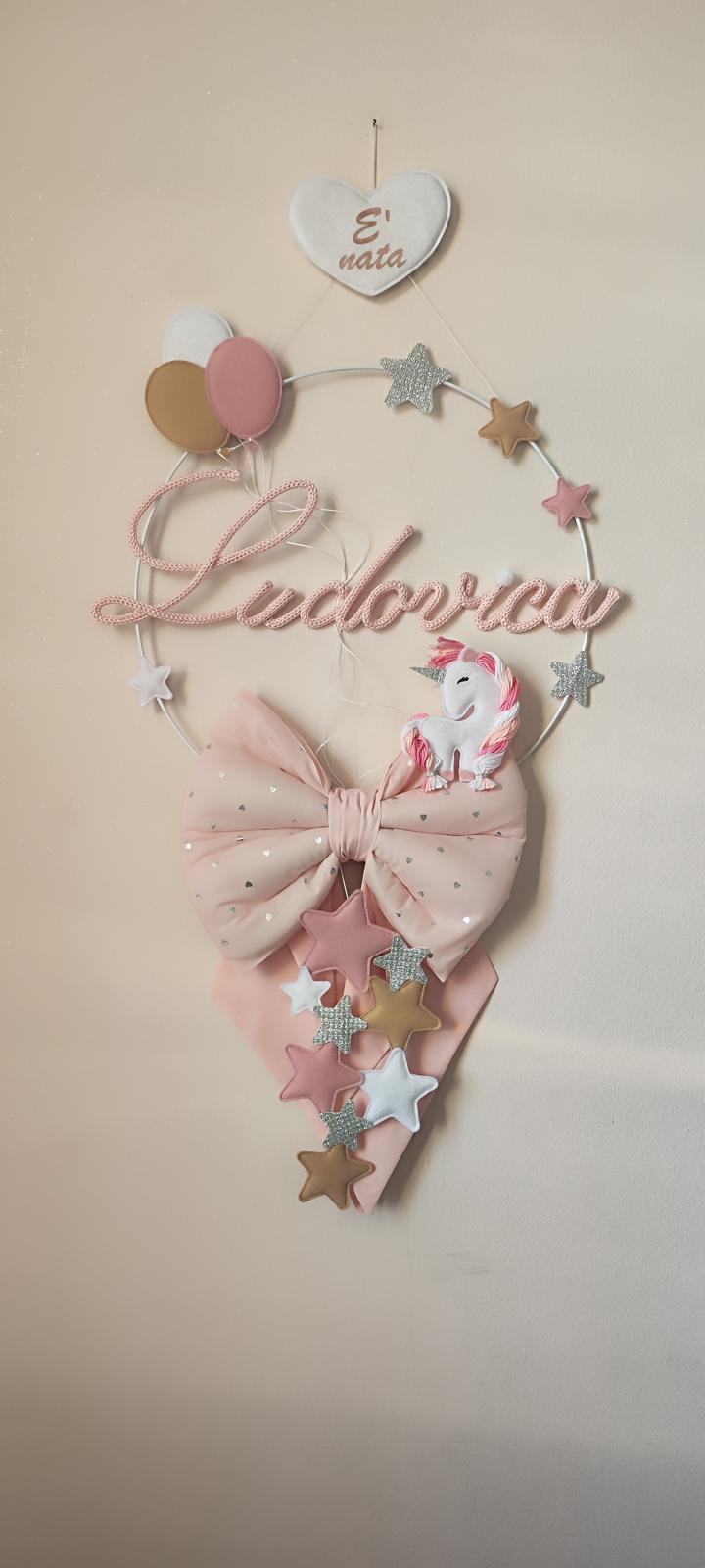 Fiocco Nascita Unicorn