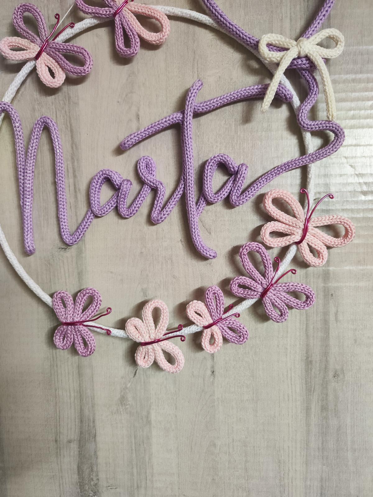 Fiocco Nascita ghirlanda Tricotin